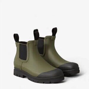 Everlane The Rain Boot in Surplus Green, Size 8
